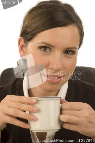 Image of Businesswoman with a cup of coffee