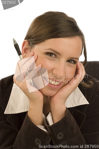 Image of Businesswoman with ballpen