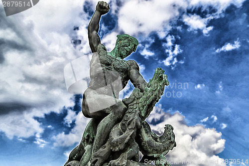 Image of Statue over danube in Budapest