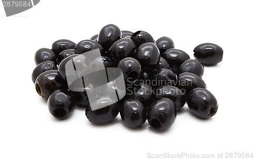 Image of Pitted black olives in oil