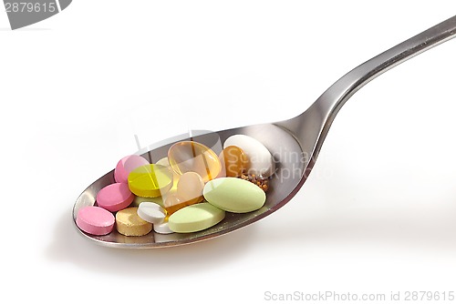 Image of medical pills in a spoon