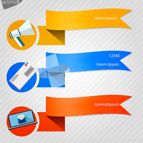 Image of Vector icons for newsletter