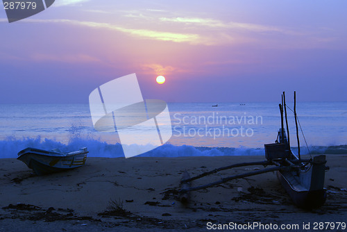 Image of Sunrise on the sea coast