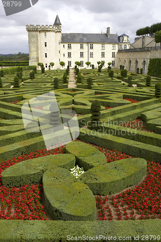 Image of Formal gardens at chateau, de, villandry, loire, valley, france