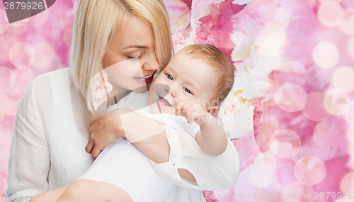 Image of happy mother with smiling baby