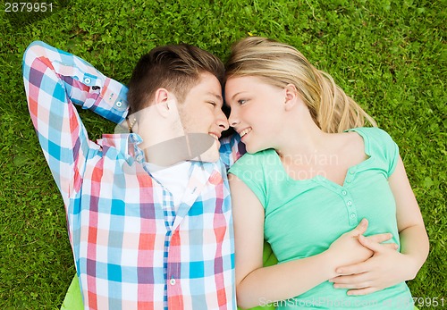 Image of smiling couple in park