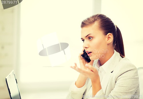 Image of picture of confused woman with smartphone