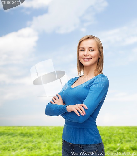 Image of smiling girl in casual clothes