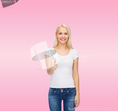 Image of woman showing thumbs up