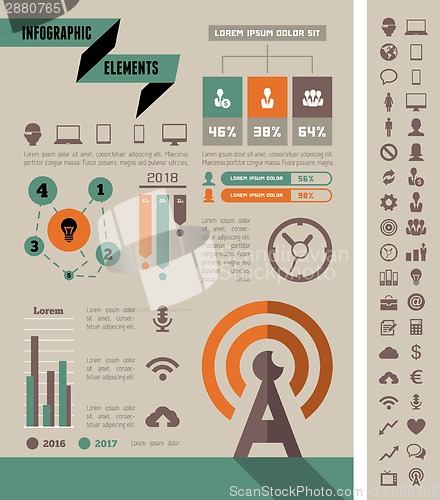 Image of IT Industry Infographic Elements