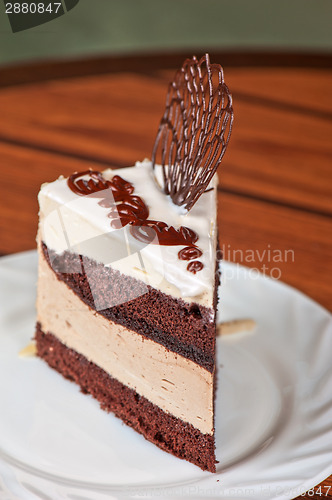 Image of chocolate cake piece