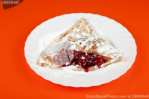 Image of pancakes with cherries