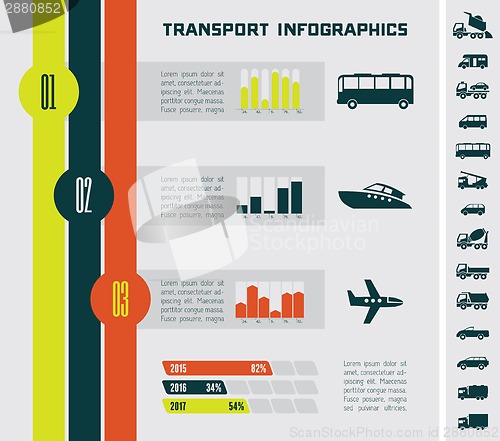 Image of Transportation Infographic Template.