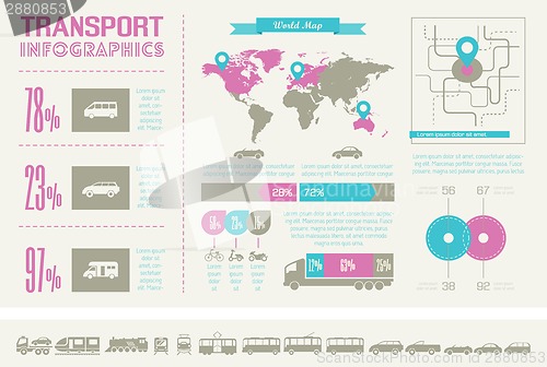 Image of Transportation Infographic Template.