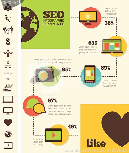 Image of Social Media Infographic Template.