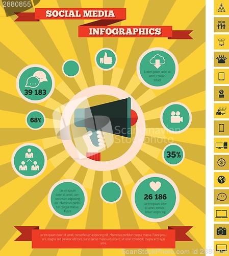 Image of Social Media Infographic Template.