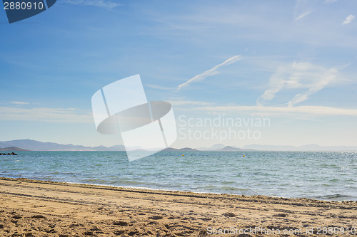 Image of Mar Menor sea with sandy beach