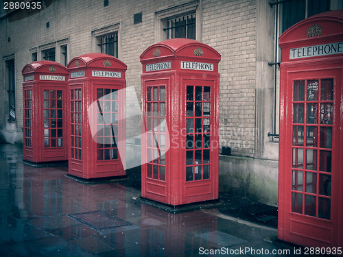 Image of Retro look London telephone box