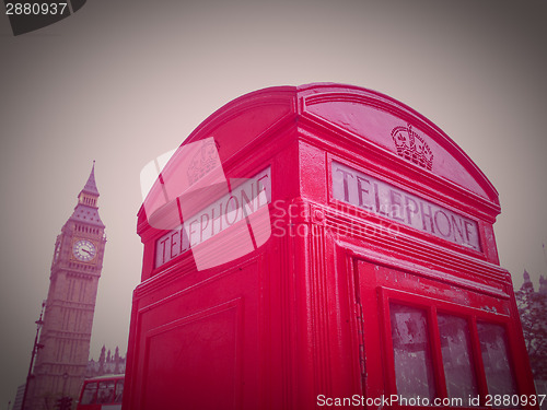 Image of Retro look London telephone box