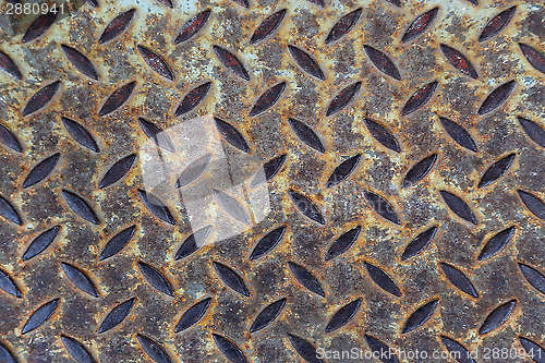 Image of  Old metal diamond plate