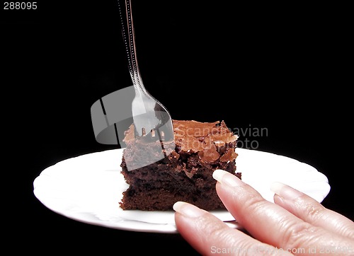 Image of Brownie on a White Plate