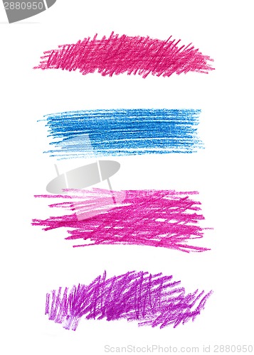 Image of Abstract color hand drawn design elements