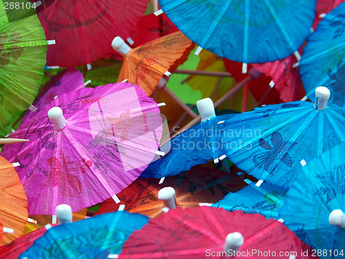 Image of Colorful Little Drink Umbrellas