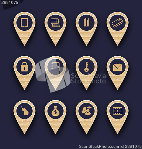 Image of Set business infographics icons for design website layout