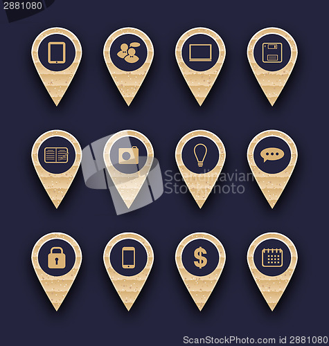 Image of Set business pictogram icons for design your website