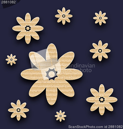 Image of Abstract paper flowers background, carton texture