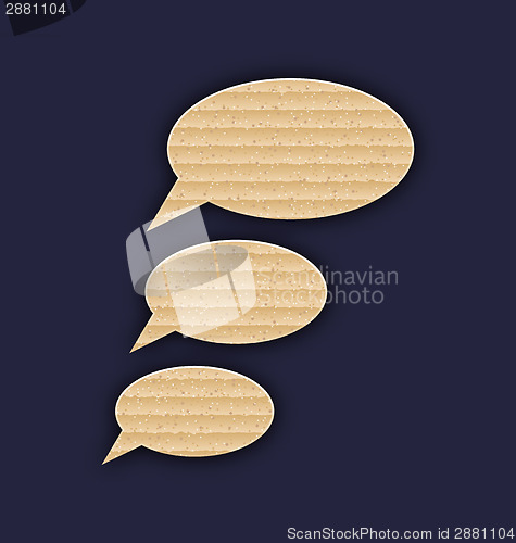 Image of Speech bubbles made in carton texture