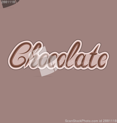 Image of Delicious chocolate letters, can be used for your label 