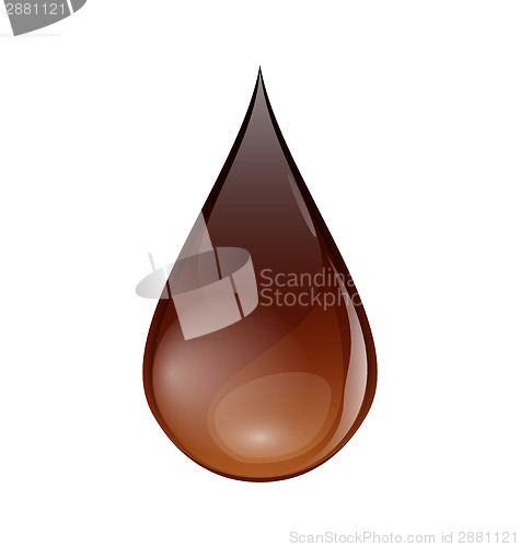 Image of Chocolate or coffee droplet isolated on white background