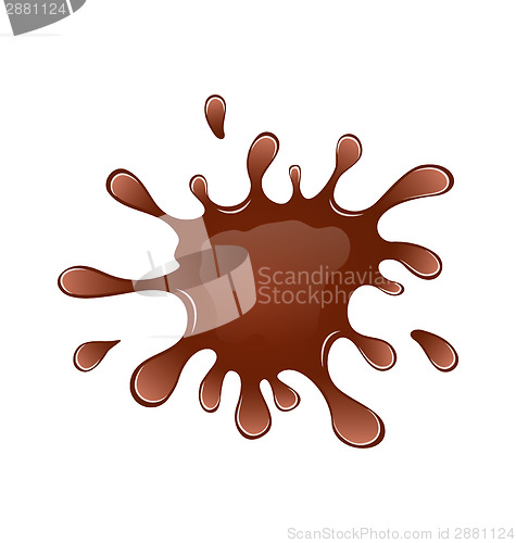Image of Splashed hot liquid chocolate, isolated on white background