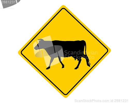 Image of Cow warning sign