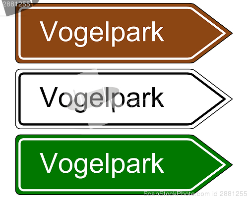 Image of Direction sign bird park