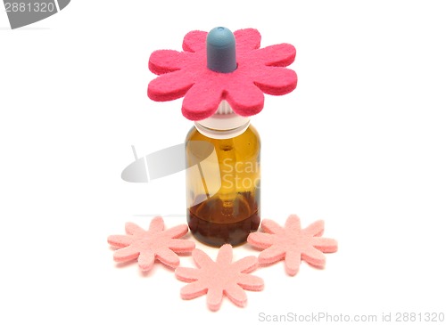 Image of Bach flower remedies and felt decoration