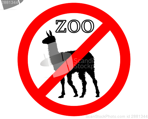 Image of Lama in zoo prohibited