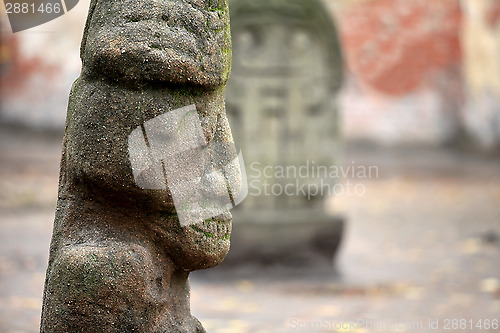 Image of stone Aztec gods
