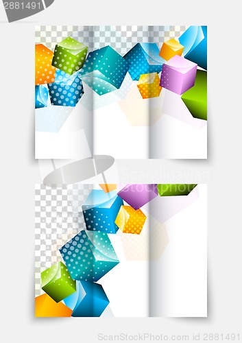 Image of 3d cubes brochure design