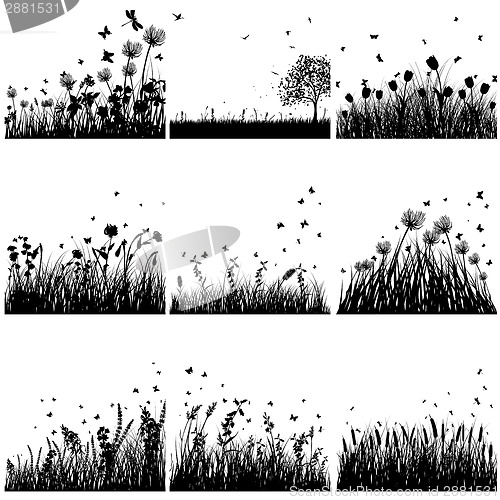 Image of Grass silhouette set