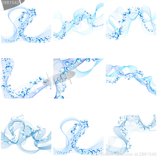 Image of Abstract backgrounds set in water wave style