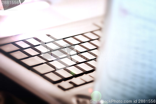 Image of Modern and stylish laptop. 