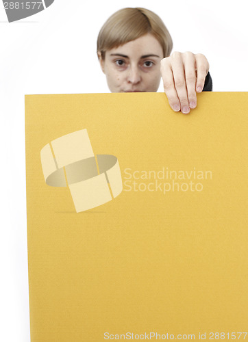 Image of Woman holding a paper