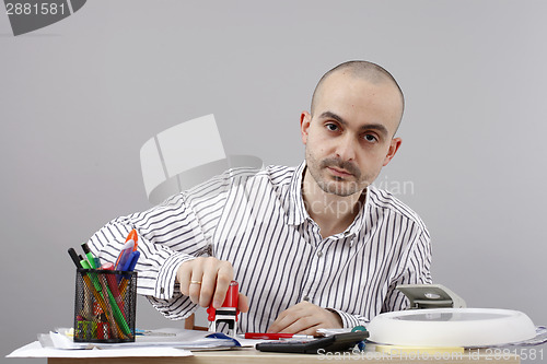 Image of Man at desk