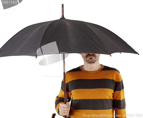 Image of Man with umbrella