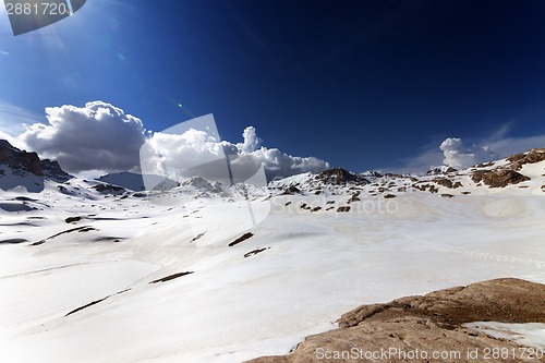 Image of Snow plateau at nice day