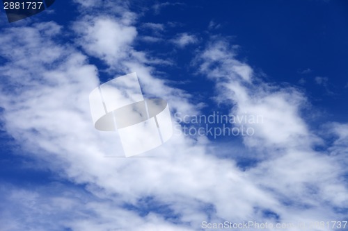 Image of Beautiful blue sky with clouds
