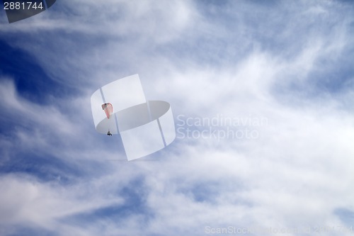 Image of Sky gliding in cloudy sky