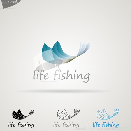 Image of Abstract vector illustrations for fishing